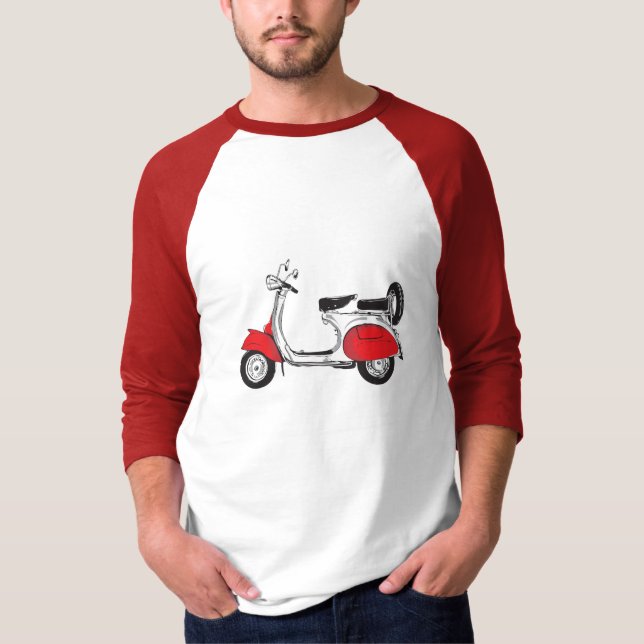 T-shirt chemise vintage de scooter (Devant)