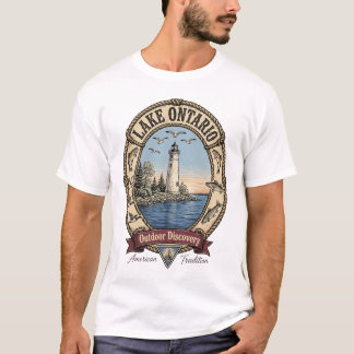 T-shirt Chemise Vintage Lake Ontario New York