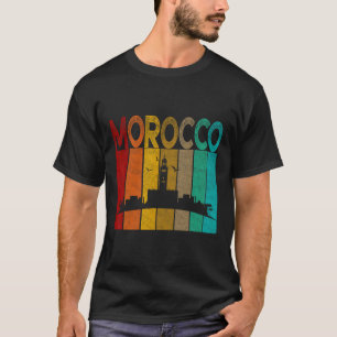 T-shirt Chemise vintage Maroc, J'aime la carte du Maroc Ma