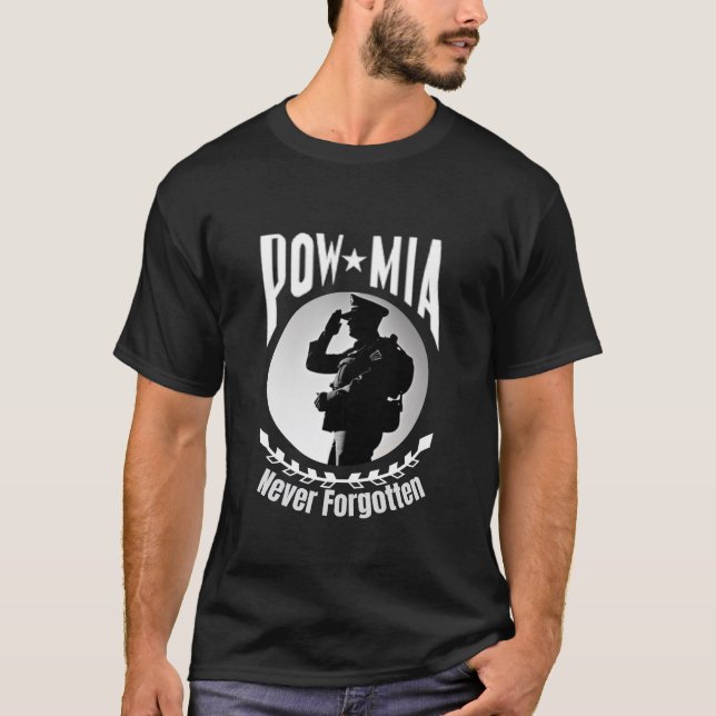 T-shirt Chemise vintage Pow Mia (Devant)