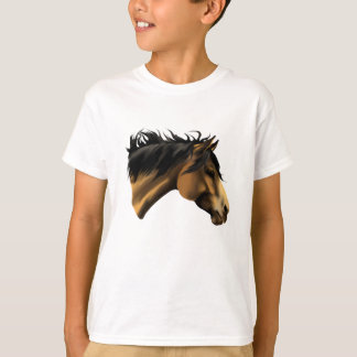 T-shirt Chemise visage du cheval en peau de seau