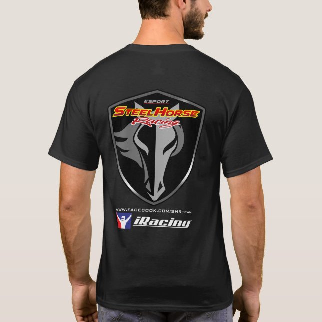 T-shirt Chemise VIVANTE du cheval en acier des hommes (Dos)