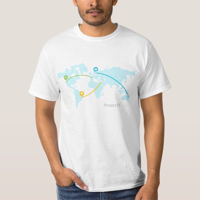 T-shirt Chemise Wi-Fi du projet de valeur - Logo bleu (Devant)