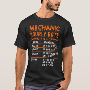 T-shirt Chemises à tarif horaire mécanique Funny Voiture C