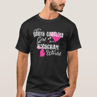 T-shirt Chemises amusantes Juste une fille de Caroline du 