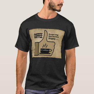 T-shirt Chemises amusantes pour les femmes sur le café. Ca