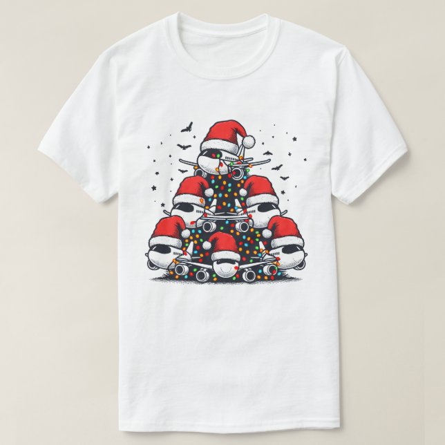 T-shirt Chemises Arbre de Noël de l'avion (Design devant)