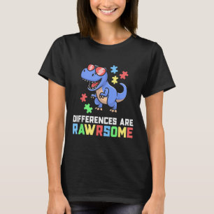 T-shirt Chemises Autisme Pour Les Garçons Dinosaur Trex Se