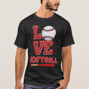 T-shirt Chemises avec graphiques de softball pour adolesce