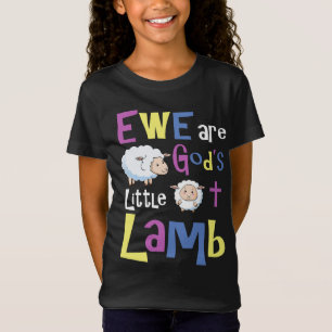 T-Shirt Chemises chrétiennes de filles - agneau de Dieu