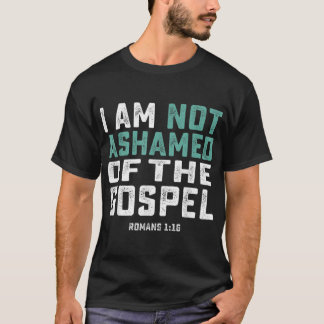 T-shirt Chemises Chrétiennes Je N'Ai Pas Honte De L'Évangi