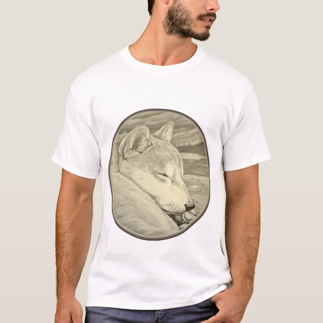 T-shirt Chemises d'art de chien de la chemise des hommes (Devant)