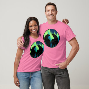 T-shirt Chemises d'art de l'ours Northern Lights Chemise d
