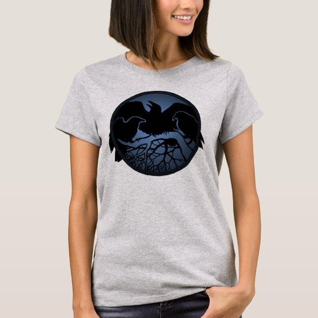 T-shirt Chemises d'art Raven femmes Crow dame / Raven Tops (Devant)