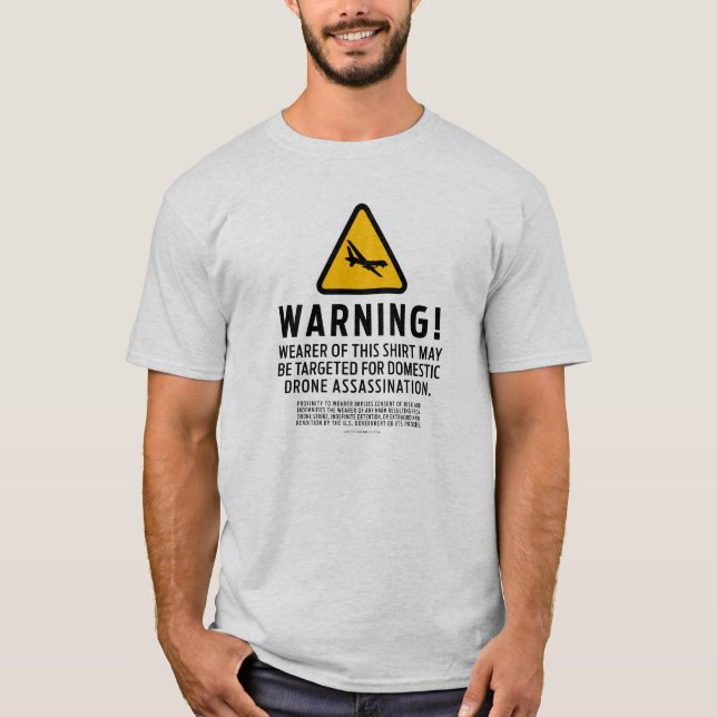 T-shirt Chemises d'avertissement de grève de bourdon (Devant)