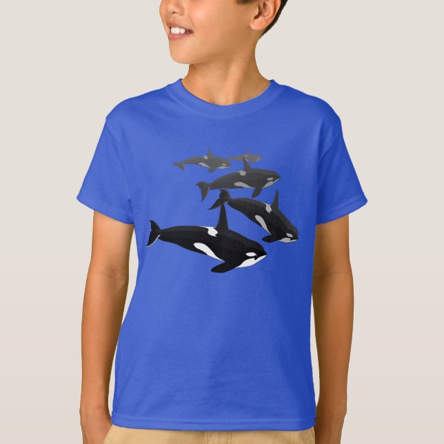 T-shirt Chemises de baleine Sweatshirt de l'enfant Orca (Devant)