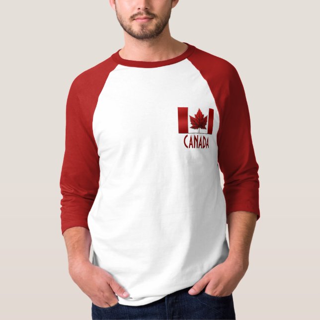 T-shirt Chemises de baseball masculin Canada Souvenir pers (Devant)