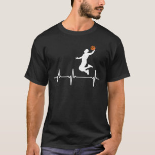 T-shirt Chemises de basketball Heartbeat pour hommes et ga