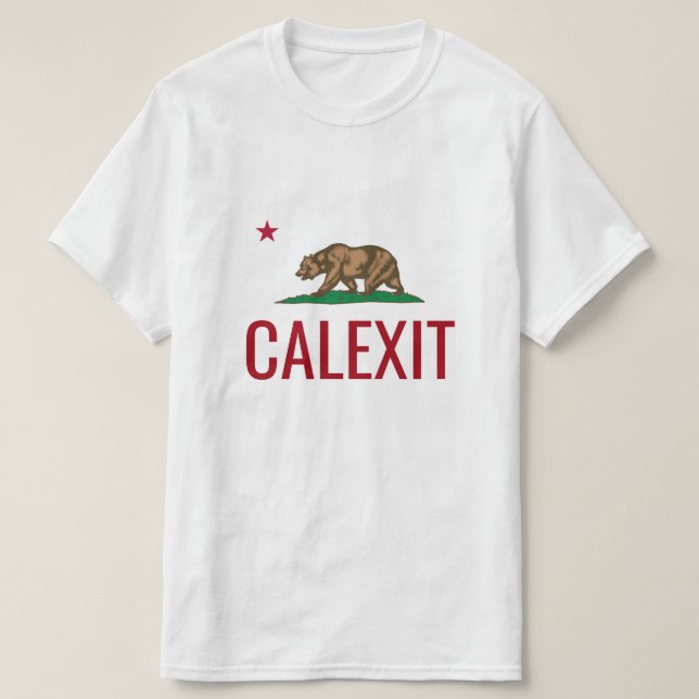 T-shirt Chemises de CALEXIT avec le drapeau d'état de (Design devant)