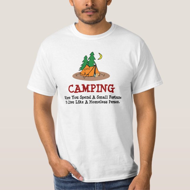 T-shirt Chemises de camping drôles (Devant)