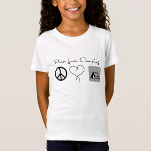 T-Shirt Chemises de Camping Peace Love pour enfants