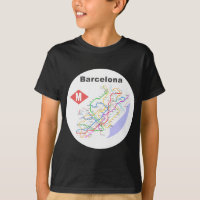 Chemises de carte de souterrain de Barcelone