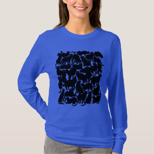 T-shirt Chemises de chat pour femmes Chemises de chat Hall