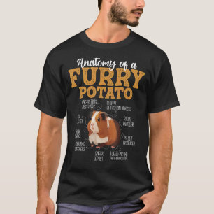 T-shirt Chemises De Cochon De Guinée Drôle - Anatomie D'Un