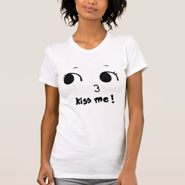 T-shirt Chemises de couples : Embrassez-moi (2 de 2) (Devant)
