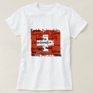 T-shirt Chemises de dames de cantons suisses