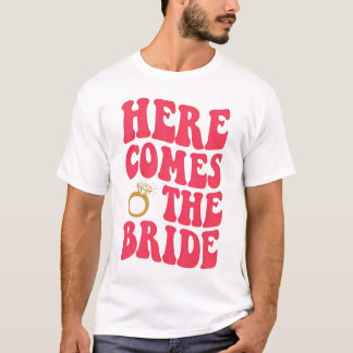 T-shirt Chemises de Fête de Fille, Ici