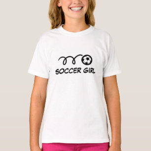 T-shirt Chemises de fille du football dans le rose et