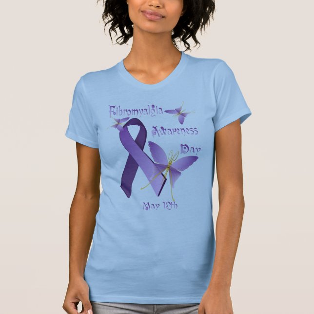 T-shirt Chemises de jour de conscience de fibromyalgie (Devant)