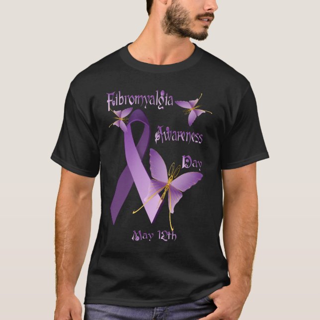 T-shirt Chemises de jour de conscience de fibromyalgie (Devant)