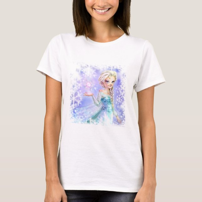 T-shirt Chemises de la Reine Elsa de glace (Devant)