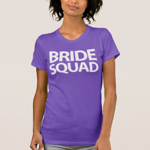 T-shirt Chemises de l'équipe de mariée violette pour la fê