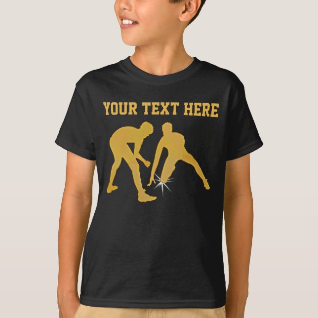T-shirt Chemises de lutte personnalisées pour des garçons (Devant)