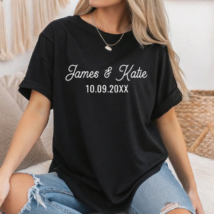 T-shirt Chemises de mariage assorties personnalisées pour