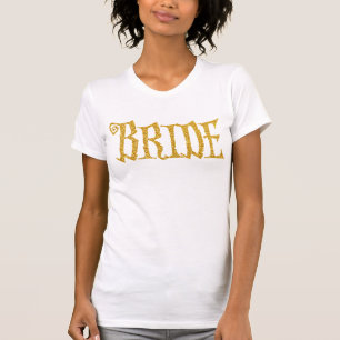 T-shirt Chemises de mariée d'or pour la fête d'Halloween