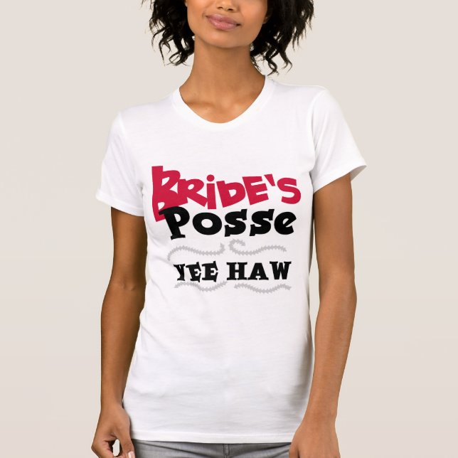 T-shirt Chemises de mariée Posse Bachelorette Party (Devant)