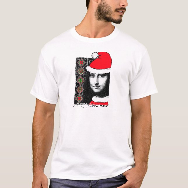 T-shirt Chemises de Noël de Mona Lisa (Devant)