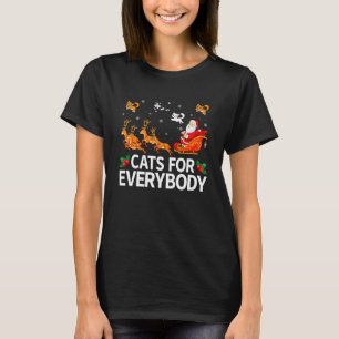 T-shirt Chemises de Noël pour tout le monde Chat Xmas Sant