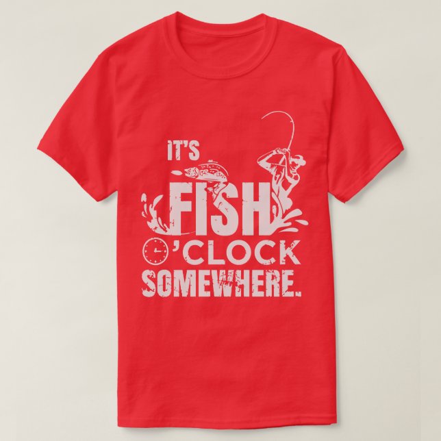 T-shirt Chemises de pêche amusantes (Design devant)