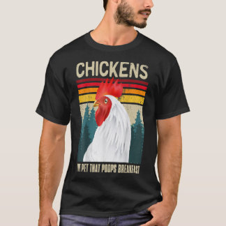 T-shirt Chemises de poulet drôles Poulet Le Animal Qui Poo