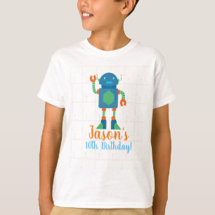 T-shirt Chemises de Robotique d'anniversaire pour Garçons
