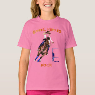 T-shirt Chemises de roche de chevaux de baril