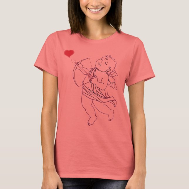 T-shirt Chemises de Saint-Valentin Chemises d'amour mignon (Devant)