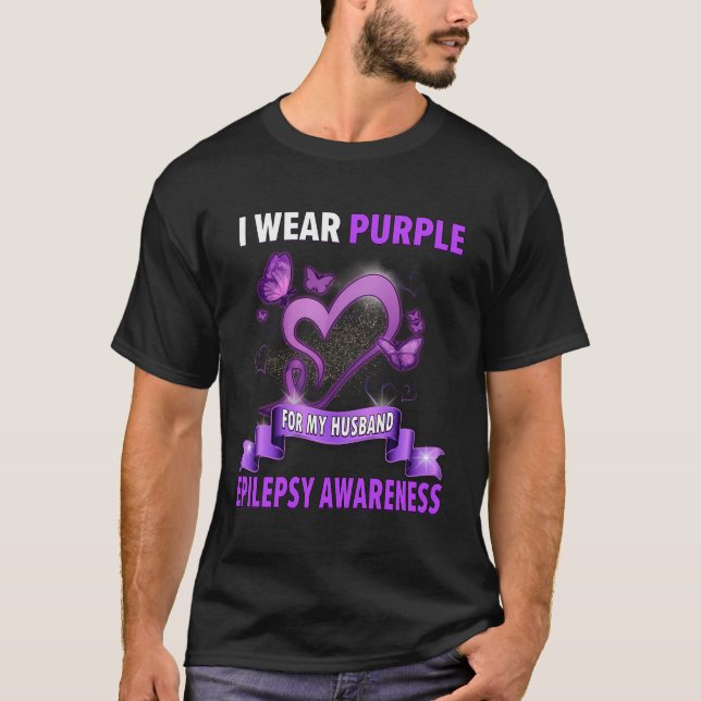 T-shirt Chemises De Sensibilisation À L'Épilepsie Je Porte (Devant)