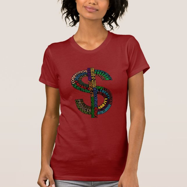 T-shirt Chemises de symbole dollar (Devant)