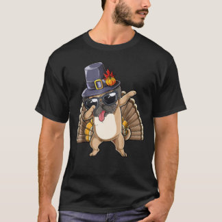 T-shirt Chemises de thanksgiving tamponnant le carlin